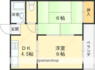 ナンソーコーポ2【4階】の間取り