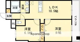 T−スクエア布施【4階】の間取り