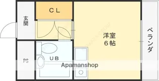 1Rの間取り画像