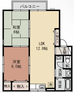 ガーデンハイツ若江東【1階】の間取り