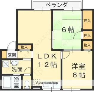 ガーデンハイツ若江東【1階】の間取り