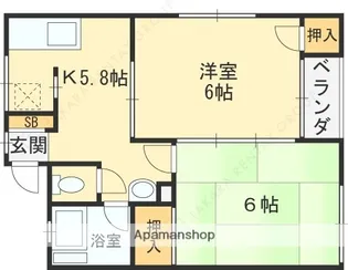 チェリー永和【302号室】の間取り