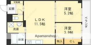 コーポ大喜【502号室】の間取り