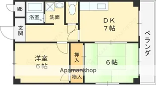 2DKの間取り画像