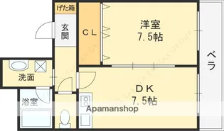 フレア深江橋【2階】の間取り