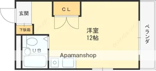 クオリティ南四条【4階】の間取り