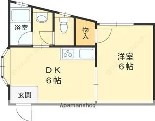 ブエナビスタ石切Ⅱ【3階】の間取り