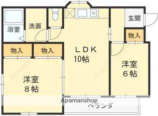 ハピネス2001【3階】の間取り