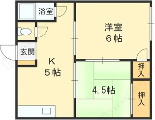 鳥居町 東野文化【1階】の間取り