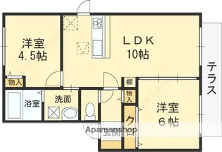メゾンファミール【105号室】の間取り