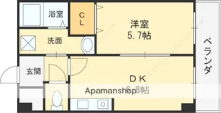 コーポラス新石切【207号室】の間取り
