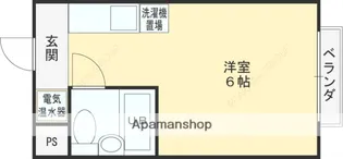 ステューディオ長瀬【2D号室】の間取り