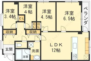 サイレンスハイム【302号室】の間取り