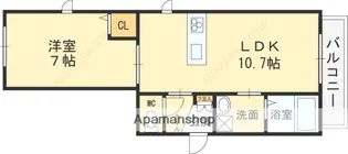 シャーメゾン俊徳町【203号室】の間取り