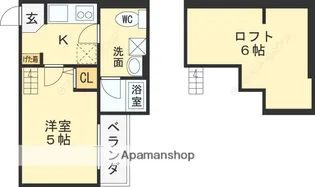 コンフォール大阪【1階】の間取り