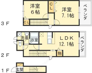 メゾン パルテールI【2階】の間取り