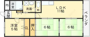 サンメゾン【5階】の間取り