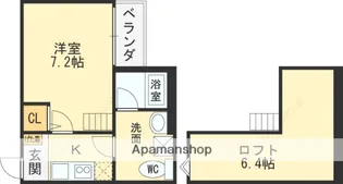 ミッドバリー【202号室】の間取り