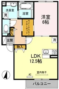 ラフィーネ徳庵【1階】の間取り