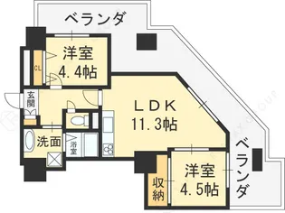 希来里【9階】の間取り