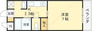 サニーウェル新石切【2階】の間取り