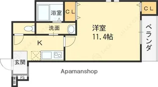 フジパレス吉田本町Ⅰ番館【1階】の間取り