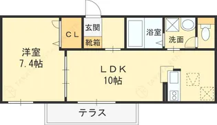 大阪府東大阪市稲葉2丁目【アパート】の間取り