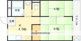 プレアール枚岡【5階】の間取り