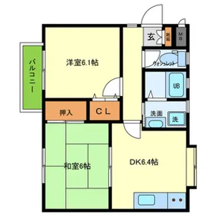 大阪府東大阪市東石切町3丁目【アパート】の間取り