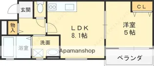 クリエオーレ玉串元町【3階】の間取り