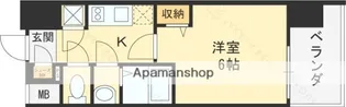 レジュールアッシュOSAKA新深江【6階】の間取り