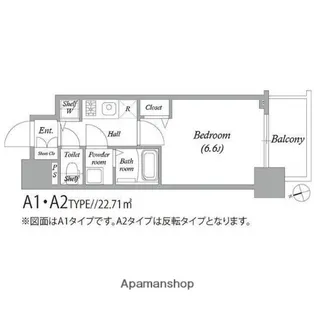 アドバンス大阪バレンシア【1310号室】の間取り