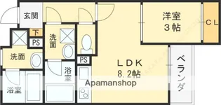 ラージヒル長瀬EAST【3階】の間取り
