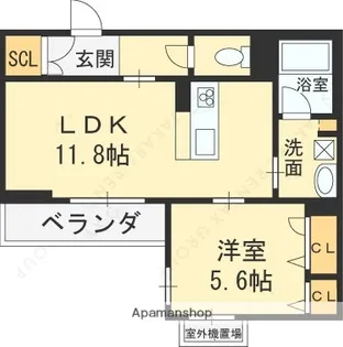 メゾン ド ラフィネ【202号室】の間取り