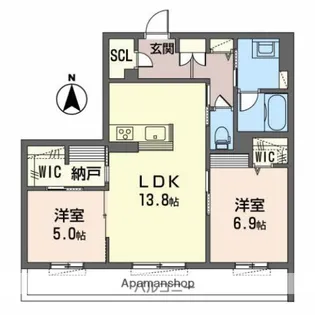 Plana Bene【3階】の間取り