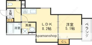 大阪府東大阪市大蓮東1丁目【アパート】の間取り