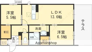 大阪府東大阪市若江南町4丁目【アパート】の間取り