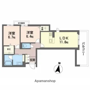 シャーメゾンヴァンヴェール【3階】の間取り