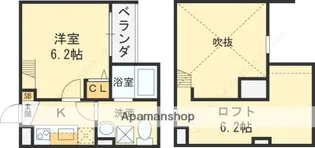 リベルテ新今里【2階】の間取り