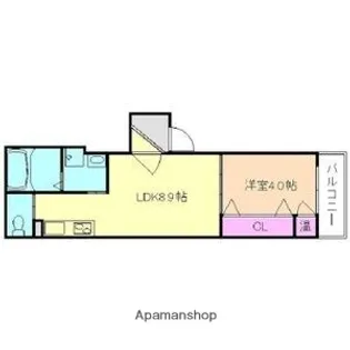 プランドール巽北【2階】の間取り