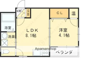 F ASECIA MEDEIA【104号室】の間取り