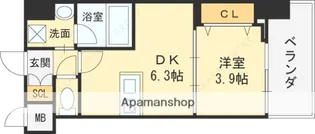 ヴィーナス今里【8階】の間取り
