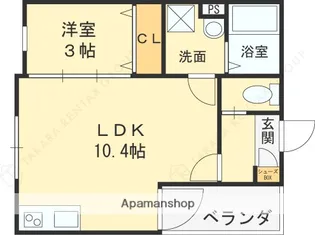 大阪府東大阪市鳥居町【アパート】の間取り