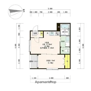 ハーモニーテラス林寺Ⅶ【0301号室】の間取り