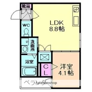 F ASECIA MIRA【104号室】の間取り