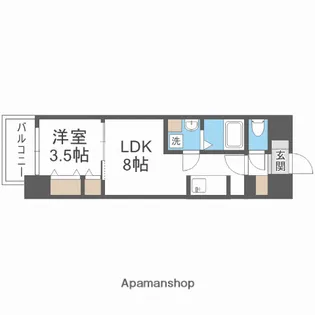 リアライズ南巽【504号室】の間取り