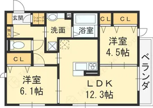 オルソA棟【3階】の間取り