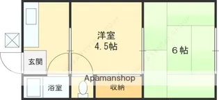 西岩田1丁目アパート【1階】の間取り
