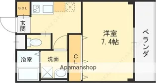 エルミタージュ小若江2号館【2階】の間取り