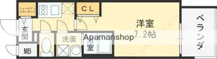 MAXIV大阪長田【7階】の間取り